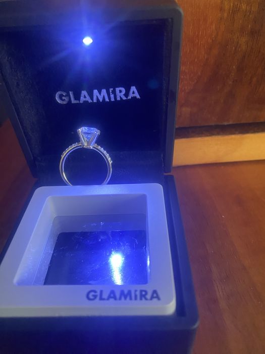 Inel Logodnă 18 k aur alb /750