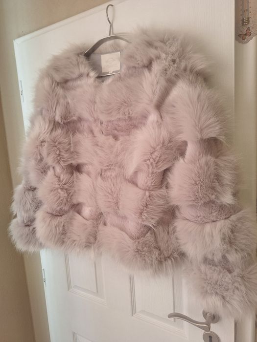 Дамско палто с косъм