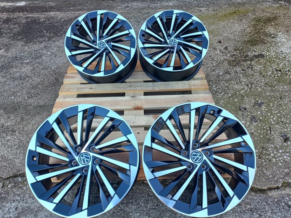 19"Vw Seat Skoda 8.5ж ет40 Black polish Tiguan Passat Superb Чисто Нов