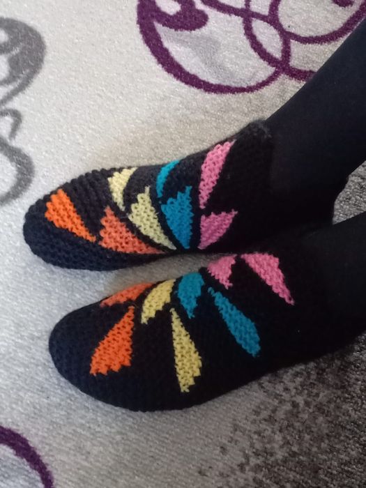 Вязанные тапочки-носочки
