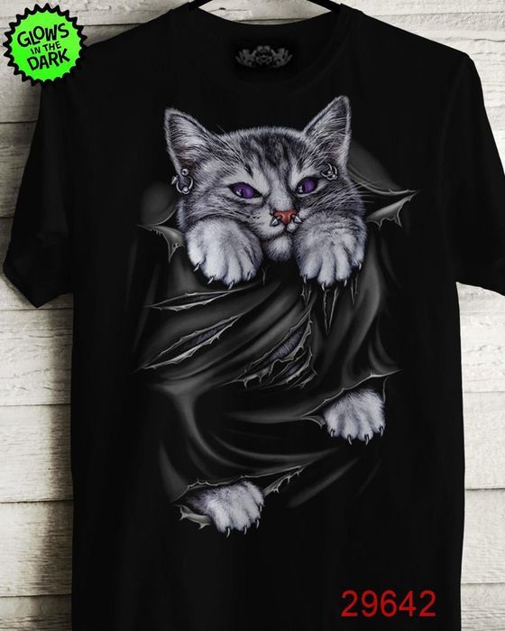Тениска с котенце свете размери S, M, L, XL, XXL