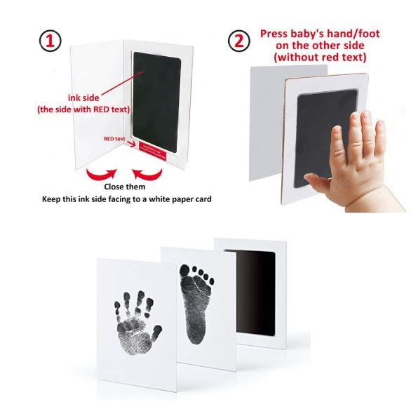Отпечатък за бебе новородено мастилен за крак ръка безвреден бебешки