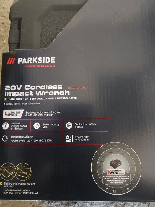 Filetanta impact 226 nm parkside nou cu 5 ani garantie