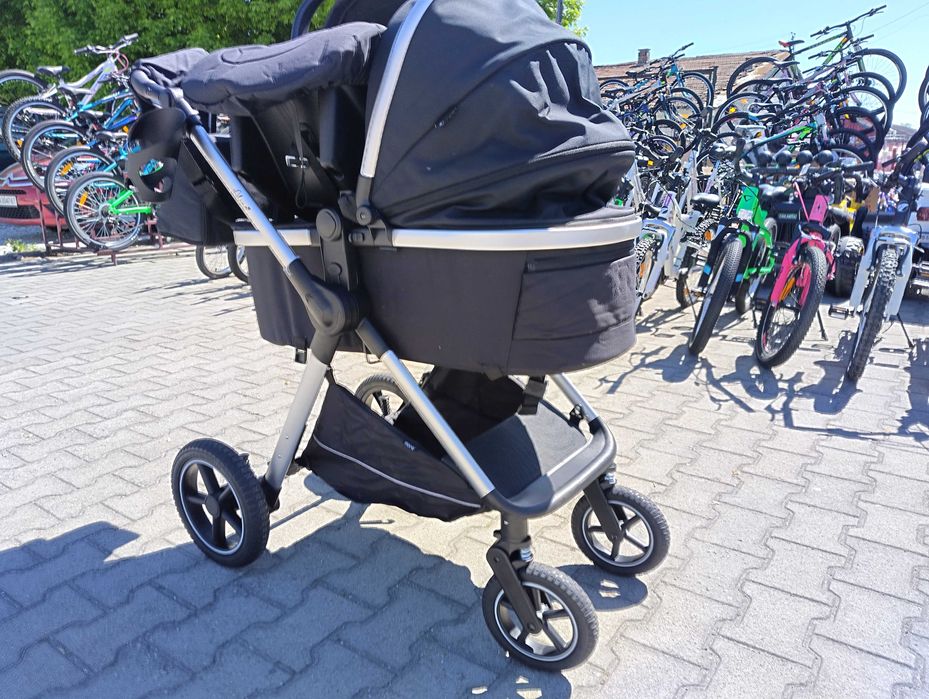 MONI Комбинирана детска количка 2 в 1 ALINA черен