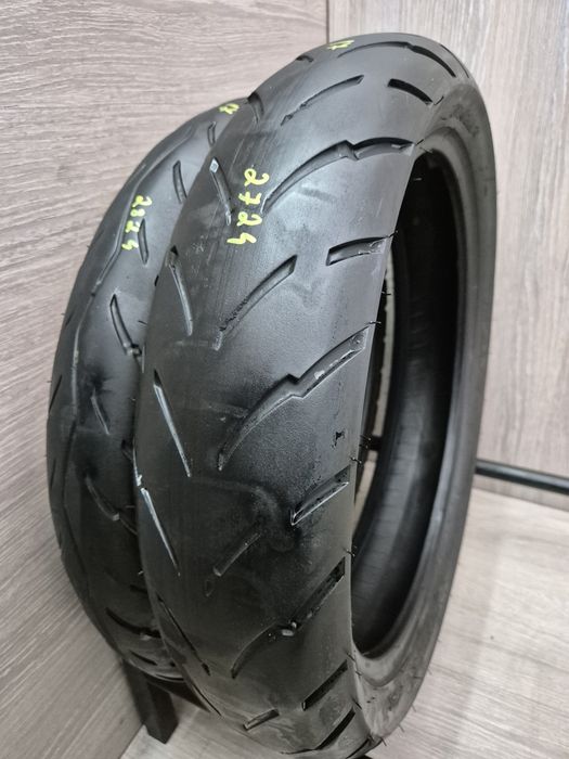 Set anvelope moto 100 80 17 cu 130 70 17 Dunlop D102 dot 2824