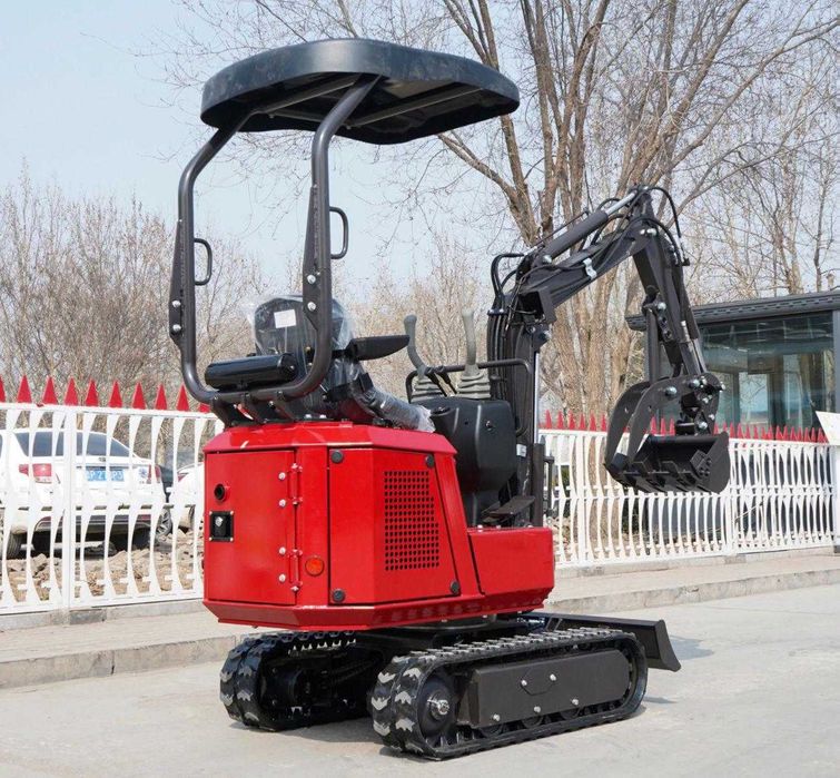 Miniexcavator diesel pe senile, 1000 kg, Livrare din stoc, Sapat santuri, excavari, Garantie