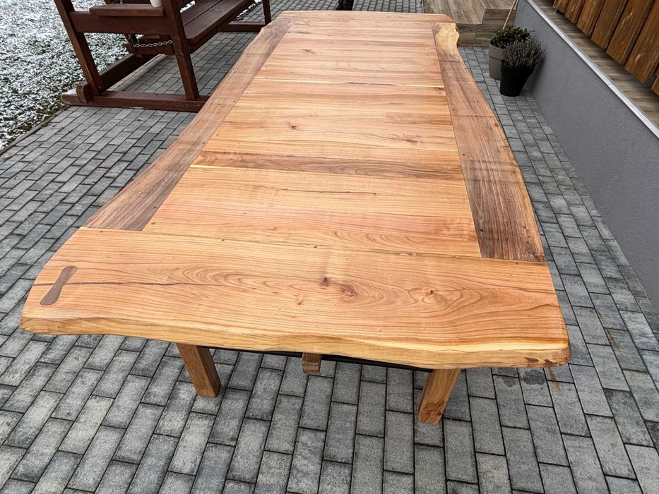 Masă din lemn masiv- Nuc + Cireș