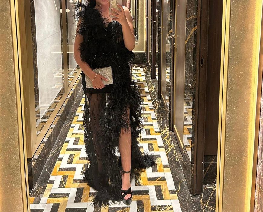 Черна официална рокля