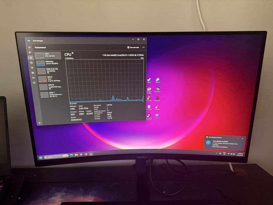 Setup Gaming Complet i5-11400H + RTX 2050 | Monitor Huawei Curbat | Se vinde și pe componente