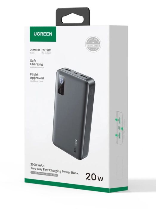 UGREEN PowerBank 20000mAh 22.5W PD 20W. Есть доставка