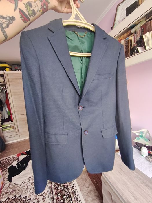 Пиджак + брюки в темно синем цвете