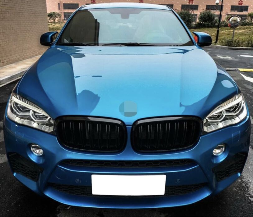 Set grile nari duble Piano Black Bmw X5 X6 F15 F16 F85 F86