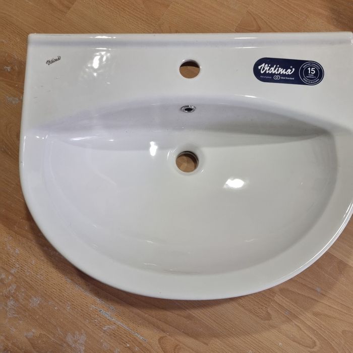 Мивка на Видима 60см +тръбен сифон + подов сифон + луничките ...