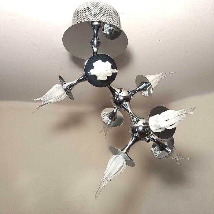 Lustra, Art Deco, Postmodern, Aureliano Toso, Murano Tulip, vintage