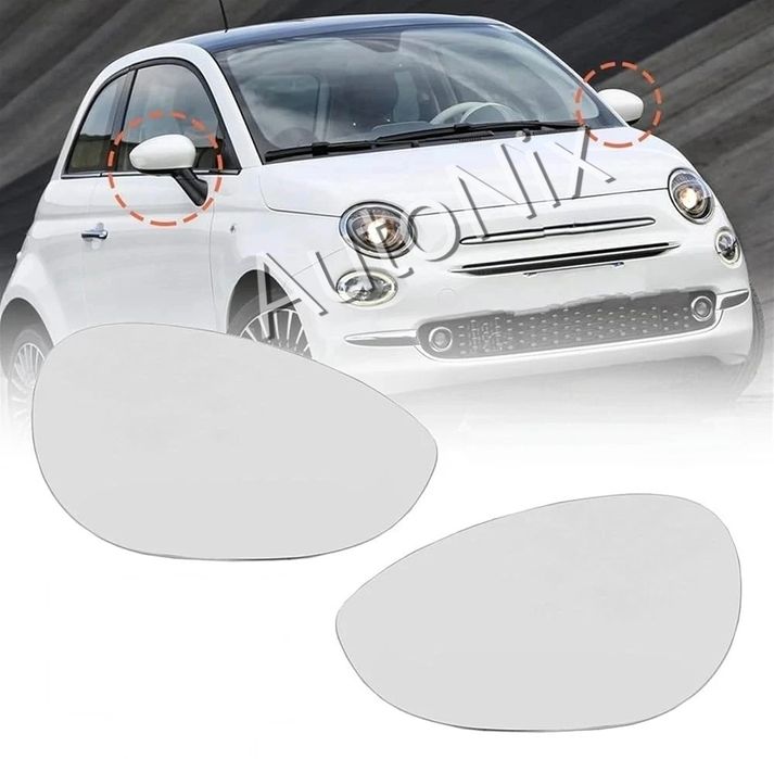 Стъкло за огледало за Fiat 500 Grande Punto тонирано за фиат 500