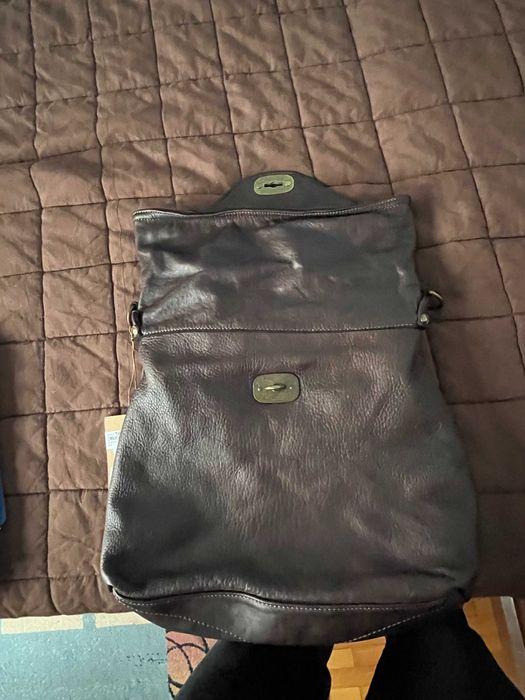 Италианска винтидж раница от естествена телешка кожа