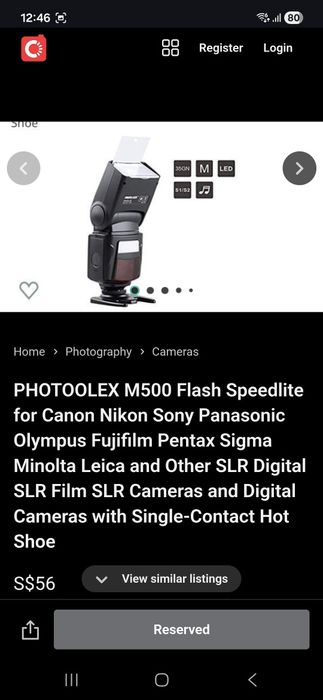 Blitz manual Photoolex M500 Led Canon, Nikon, Sony