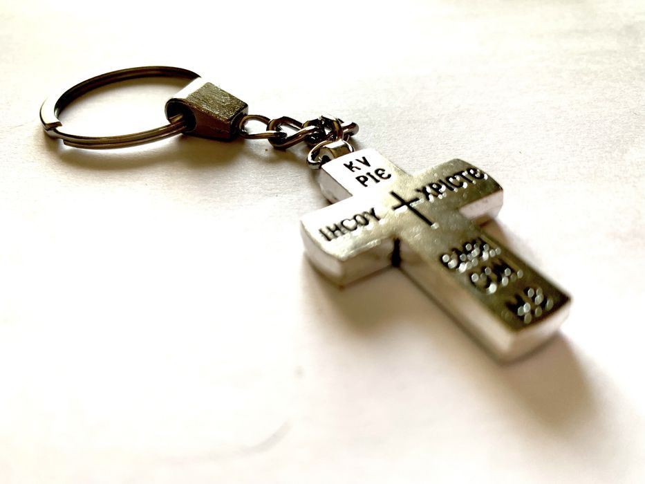 Breloc auto cu cruce din Muntele Athos  – suvenir religios