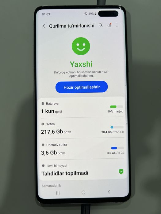Samsung S 10+ 5G sotiladi paket telefon 8/256