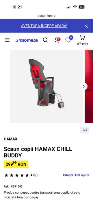 Scaun pentru bicicleta