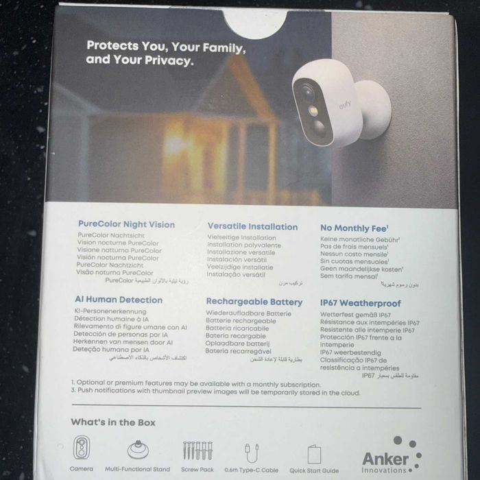 Камера Eufy eufyCam C35, безжична, IP67, бяла- НОВА