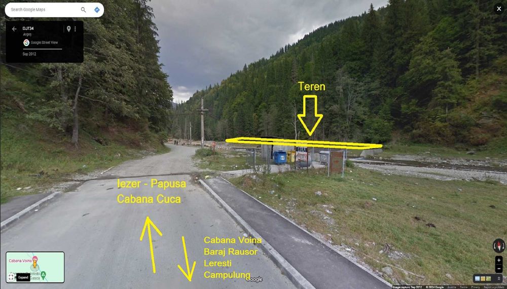 Teren 3.015 mp vis-a-vis Cabana Voina - Leresti - Campulung - Arges