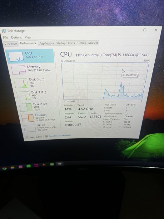 Setup Gaming Complet - PC RTX 3070 Ti / i5 11600K / 32GB RAM / 4TB + Monitor Dell 144Hz + Volan G923 + Periferice