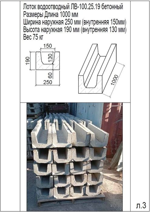Лоток водоотведения