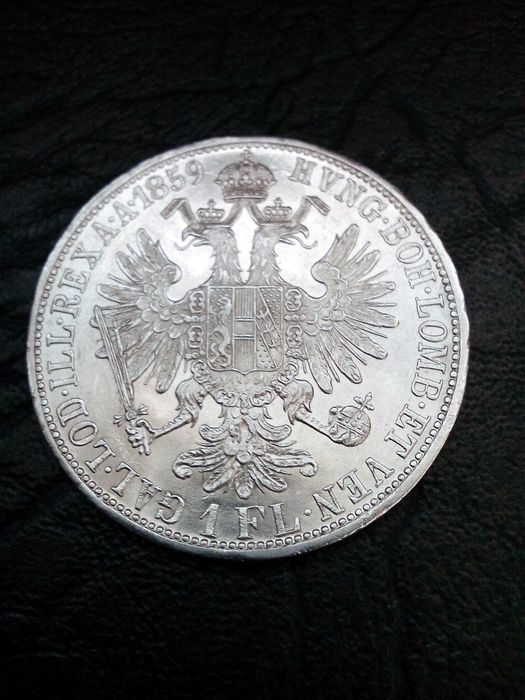 1 Флорин 1859 година Австроунгария , Франц Йосиф I сребро