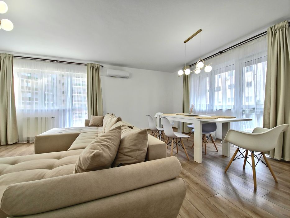 3 camere 3 terase - bloc nou -  complet mobilat - DIRECT PROPRIETAR