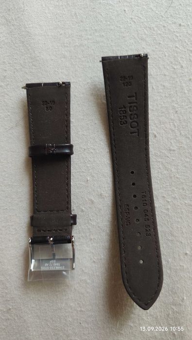 tissot кожена каишка