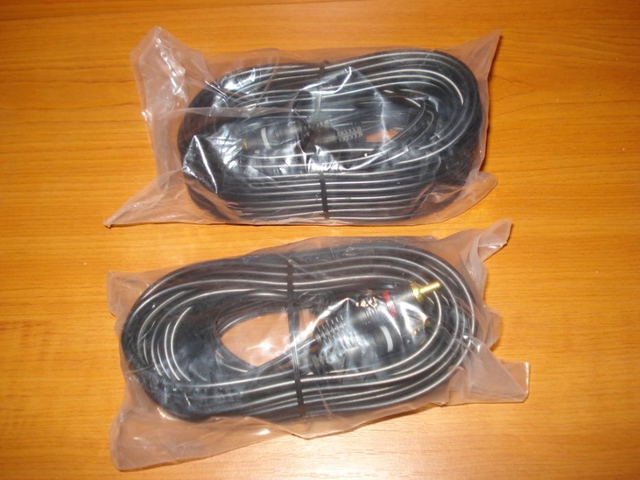 cabluri audio 2x RCA la 2x RCA lungime 5m ecranate + fir remote