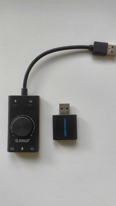 Две звуковые карты USB для компьютеров и ноутбуков