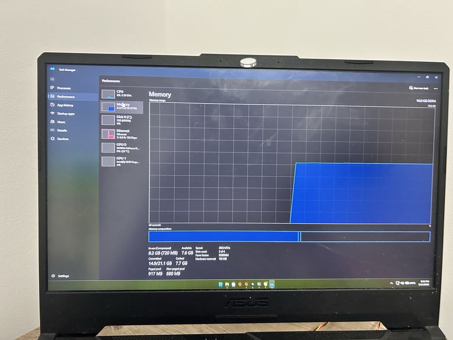 Laptop gaming asus tuf f15 FX506LH