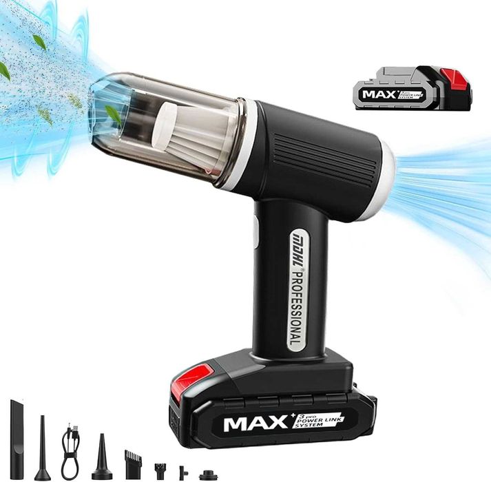 Многофункционална безжична прахосмукачка с въздушен компресор 2в1 А252