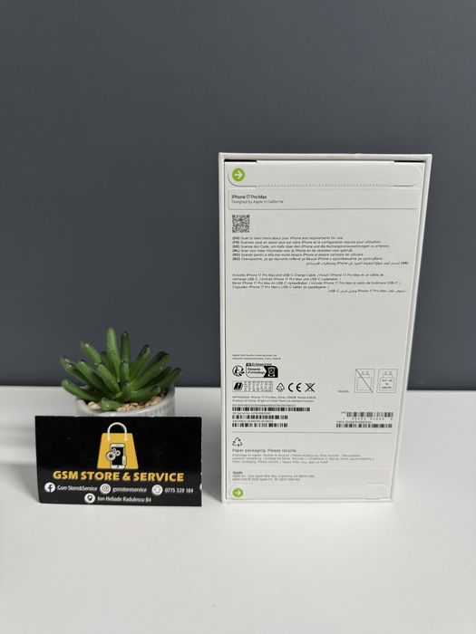 Redus de la 6799 lei Iphone 17 Pro Max Silver 256Gb Garantie Gsm Store&Service