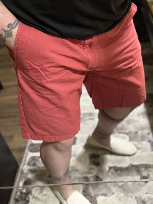 Pantaloni Scurți Chino H&M L.O.G.G | Burgundy Red | Relax Fit | Mărimea 36 (L fit)