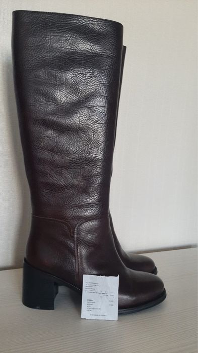 Сапоги кожаные, 38 размер