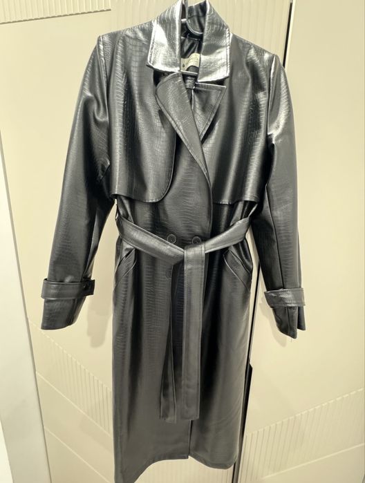 Тренч под кожу кроко