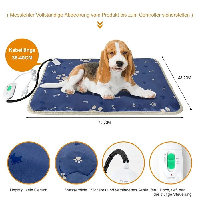 Нагревателна подложка за домашни любимци, легло за кучета и котки