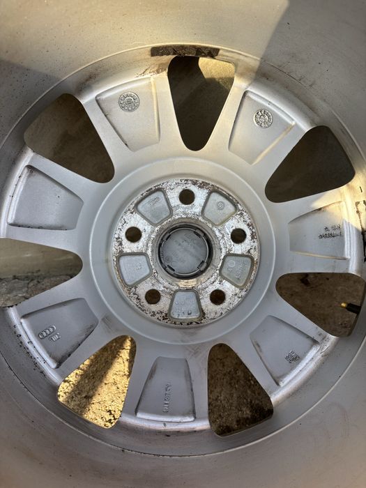 Оригинални джанти от ауди 18 5х112 с добри летни гуми