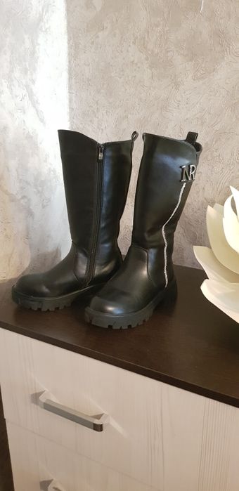Сапоги детские кожа