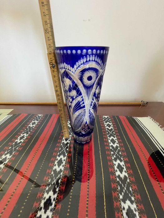 Vaza Scluptata Manual culoare Albastru - noua