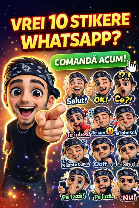 Pachet 10 stikere personalizate