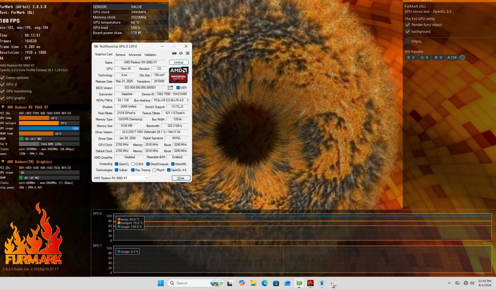 Видео Карта SAPPHIRE Radeon RX 9060XT Pulse OC 8GB GDDR6