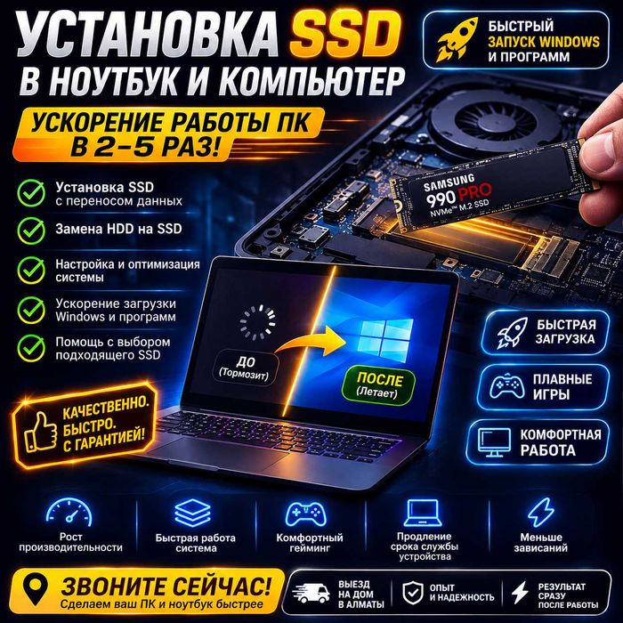 Установка SSD в ноутбук и компьютер — ускорение ПК