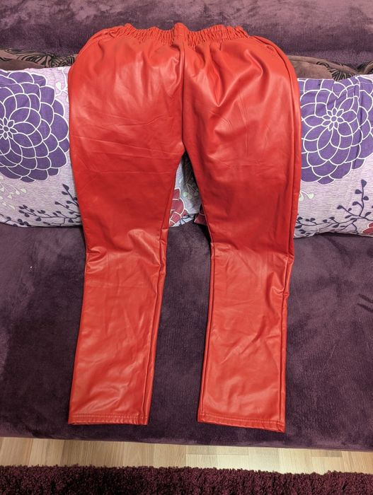 Pantaloni dama ,imitație piele,vatuiti