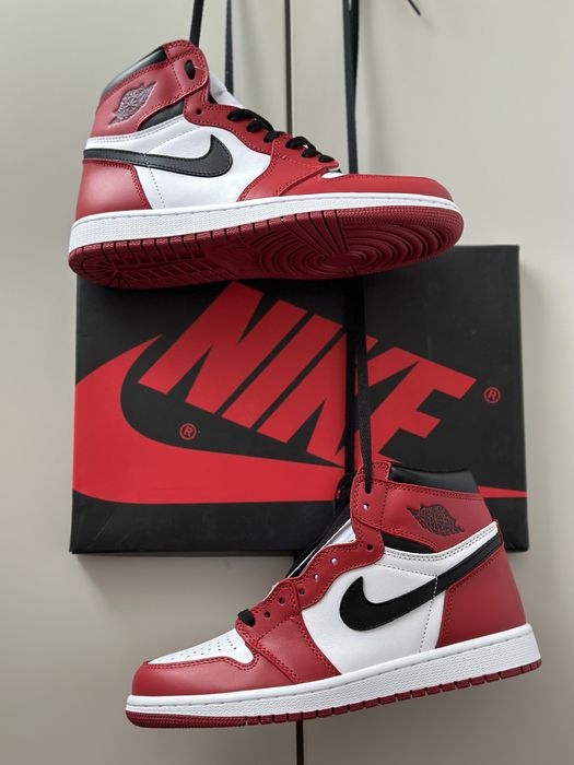 Adidasi |GHETE JORDAN1 CHICAGO Alb-Rosu |Model nou Adidasi Baieti|Fete