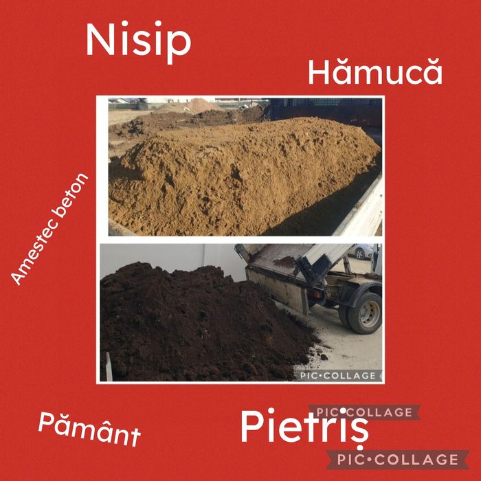 Nisip hamuca pietris piatra pamant moloz Transport marfa