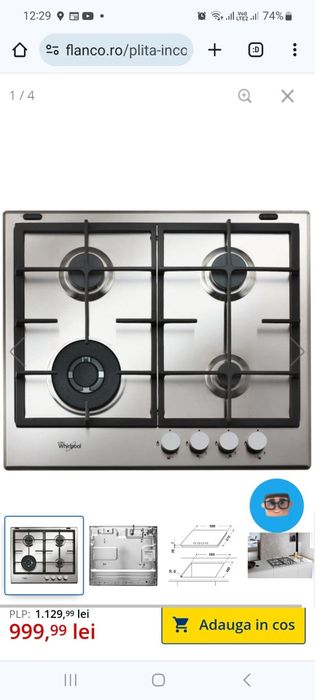 Plita incorporabila Whirlpool